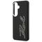 Karl Lagerfeld Grained Signature Metal Resin Logo Case for Samsung Galaxy S26 - Black
