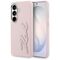 Karl Lagerfeld Grained Signature Metal Resin Logo Case for Samsung Galaxy S26 - Pink