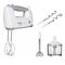 Bosch MFQ36480 mixer Hand mixer 450 W Grey, White | Techbox