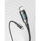 Vention Cotton Braided USB 2.0 C Male to C Male 5A Cable With LED Display 1.2M Black Zinc Alloy Type | Techbox