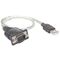 Manhattan USB-A to Serial Converter cable, 45cm, Male to Male, Serial/RS232/COM/DB9, Prolific PL-2303RA Chip, Equivalent to ICUSB232V2, Black/Silver cable, Three Year Warranty, Blister | Techbox