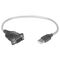 Manhattan USB-A to Serial Converter cable, 45cm, Male to Male, Serial/RS232/COM/DB9, Prolific PL-2303RA Chip, Equivalent to ICUSB232V2, Black/Silver cable, Three Year Warranty, Blister | Techbox