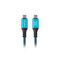 Lanberg CA-CMCM-44CU-0005-BK USB cable USB4 Gen 2x2 0.5 m USB C Black, Blue - USB Cables - Cables & Adapters - Techbox