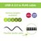 Techly ICOC U3A-RJ45-010 networking cable Black, Silver 1 m Cat6 F/UTP (FTP) | Techbox