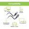 Techly ICOC U3C-RJ45-010 networking cable Silver, Black 1 m Cat6 F/UTP (FTP) | Techbox