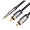 Vention 3.5mm Male to 2RCA Male Audio Cable 2M Black Metal Type | Techbox
