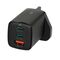 iBOX C-65 Black, GaN 65W universal charger UK plug - Travel Chargers - Smartphone Chargers - Techbox