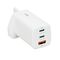 iBOX C-65 White, GaN 65W universal charger UK plug - Travel Chargers - Smartphone Chargers - Techbox