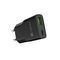 NATEC RIBERA GAN SLIM MAINS CHARGER 1× USB-A + 1× USB-C 20W BLACK - Travel Chargers - Smartphone Chargers - Techbox