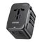 Power charger - Unitek 65W Universal Travel Adapter (P1122ABK01) | 1xUSB-A 3xUSB-C 1xAC | Techbox