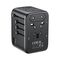 Power charger - Unitek 65W Universal Travel Adapter (P1122ABK01) | 1xUSB-A 3xUSB-C 1xAC | Techbox