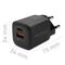 Qoltec 50764 mobile device charger Laptop, Portable gaming console, Power bank, Smartphone, Smartwatch, Tablet Black AC Fast charging Indoor - Travel Chargers - Smartphone Chargers - Techbox