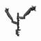 Gembird MA-DA2P-02 Adjustable desk 2-display mounting arm, 17”-32”, black | Techbox