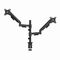 Gembird MA-DA2P-02 Adjustable desk 2-display mounting arm, 17”-32”, black | Techbox