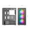 Mars Gaming MC-F Black, ATX Gaming Semitower, Full Tempered Glass Window, Metal-Mesh Front, 4x 120mm ARGB Fans - Computer Cases - PC Cases & Accessories - Techbox