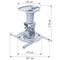 Techly Universal Ceiling Bracket for Projector, White ICA-PM 100WH - Projector Accessories - Projectors - Techbox