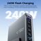 Tech-Protect DC240W-GaN Charging Station 6 Ports 4 x USB-C 2 x USB-A 240W QC3.0 - Black