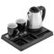 Adler AD 1354 Hotel kettle stainless steel 1.2 L + tray with cups black, steel | Techbox