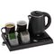 Adler AD 1387 Hotel kettle stainless steel 1 L + tray with cups black | Techbox