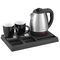 Adler AD 1354 Hotel kettle stainless steel 1.2 L + tray with cups black, steel | Techbox