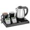 Adler AD 1354 Hotel kettle stainless steel 1.2 L + tray with cups black, steel | Techbox