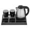Adler AD 1354 Hotel kettle stainless steel 1.2 L + tray with cups black, steel | Techbox
