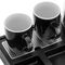 Adler AD 1354 Hotel kettle stainless steel 1.2 L + tray with cups black, steel | Techbox