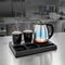 Adler AD 1354 Hotel kettle stainless steel 1.2 L + tray with cups black, steel | Techbox