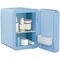 ELLE 4L mini fridge with LED make-up mirror, blue | Techbox