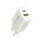 Charger 1 x USB Quick Charge 3.0, 1 x USB-C PD PPS 25W white | Techbox