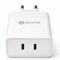 Promiz (PZ-30055) Wall Charger - Dual USB-C - 65W - GaN - White