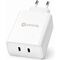 Promiz (PZ-30055) Wall Charger - Dual USB-C - 65W - GaN - White