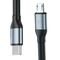 3mk Hyper Cable N-SERIES USB-C / MicroUSB 3m QC 3.0 5V/2A 10W - black