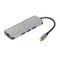 iBox IUH3RJ4K interface hub USB Type-C 5000 Mbit/s Silver - USB Hubs & Card Readers - Peripherals - Techbox