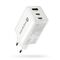 Charger GaN 1 x USB, 2 x USB-C Quick Charge 4+ 65W white | Techbox