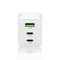 Charger GaN 1 x USB, 2 x USB-C Quick Charge 4+ 65W white | Techbox
