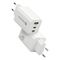 Charger GaN 1 x USB, 2 x USB-C Quick Charge 4+ 65W white | Techbox