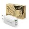 Charger GaN 1 x USB, 2 x USB-C Quick Charge 4+ 65W white | Techbox