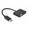 Gembird A-DPM-HDMIFVGAF-01 DisplayPort male to HDMI female + VGA female adapter cable, black - Adaptors & Plugs - Cables & Adapters - Techbox