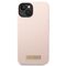 Guess GUHMP14MSBPLP iPhone 14 Plus 6.7 "pink / pink hard case Silicone Logo Plate MagSafe