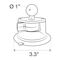 RAM Mount RAM-B-224-1U Suction cup for windshield/dashboard Black