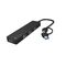 NATEC HUB USB-C 3.0 MAYFLY 4-PORTS + USB-A ADAPTER