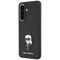 Etui Karl Lagerfeld Fixed Glitter Ikonik Logo Metal Pin na Samsung Galaxy A37 5G - czarne