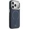 Etui Mercedes Leather 3D MagSafe na iPhone 17 Pro - granatowe