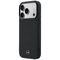 Etui Mercedes Leather Mesh with Bow Line MagSafe na iPhone 17 Pro - czarne