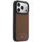 Etui Mercedes Leather Wood Effect and Curve MagSafe na iPhone 17 Pro Max - brązowe
