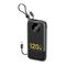 Dudao K13 10000mAh Powerbank with Built-in Cable - Black | Techbox