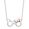 MICKEY & MINNIE - Necklace in Rose Gold & Silver Brass Plated