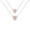 MINNIE - Mother & Daughter Set - 2 Shiny Silver Brass Plated Necklaces