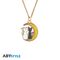 SAILOR MOON - Cats on the moon - Necklace with pendant